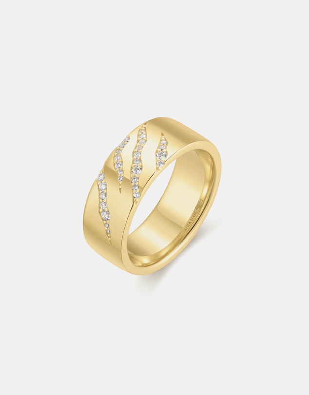 Ania Haie - Ania Haie Gold Tiger Stripe Band
