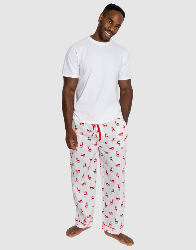 Sant And Abel - Men's Reindeer Red PJ Pants