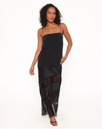 Petal & Pup - Winona Lace Maxi Skirt - Black