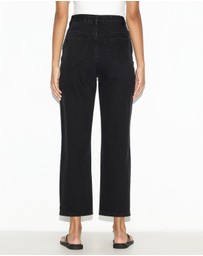 Dazie - Munich High Waisted Cropped Straight Leg Jeans