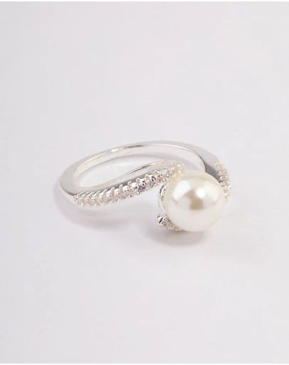 Lovisa - Silver Plated Wrapped Pearl Ring