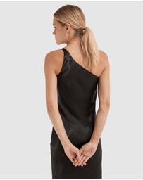 Third Form - Running Water Bias One Shoulder Dress