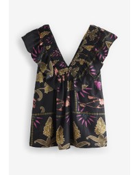 NEXT - Sleeveless Ruffle V-Neck Top