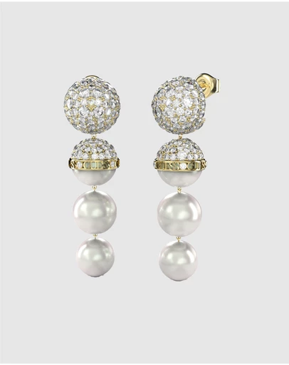 GUESS - Gold-Tone Calypso Pendant Earrings