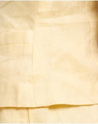 AERE - Ana Linen Button Front Halter Top