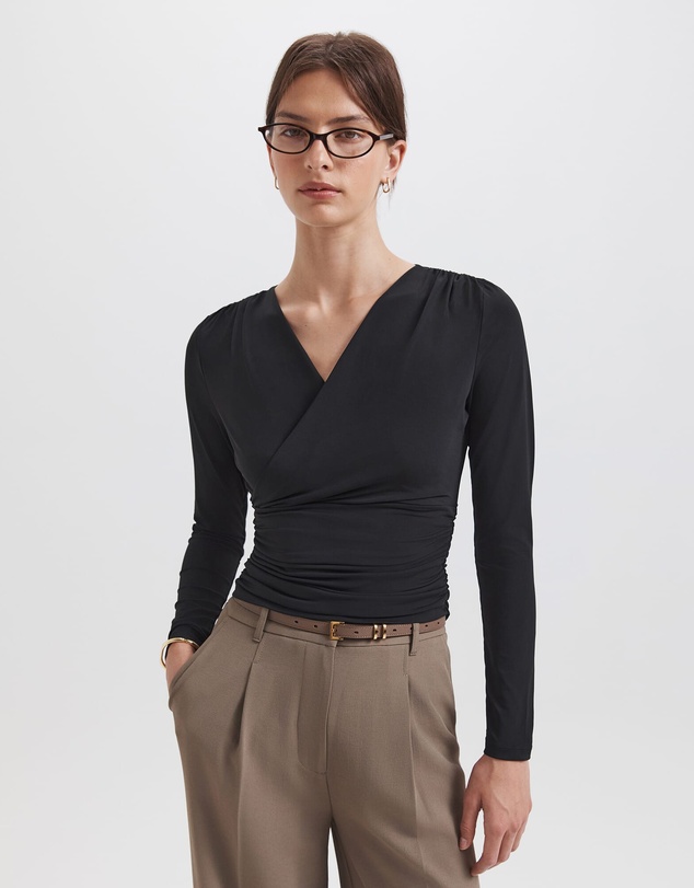 SABA - Serafina Wrap Long Sleeve Top