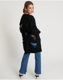 ONE TEASPOON - Black Hercules Shredded Sweater