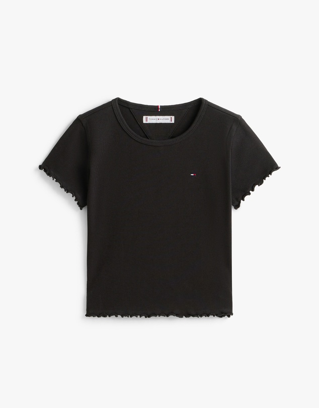 Tommy Hilfiger - Ruffle Ribbed Top - Kids