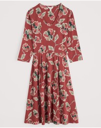 Seasalt - Seasalt Cornwall Red 3/4 Pier View Dress