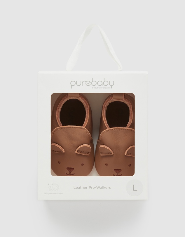 Purebaby - Leather Pull On Slipper-Babies
