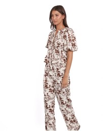 Petal & Pup - Winslet Wide Leg Pant - Brown Floral