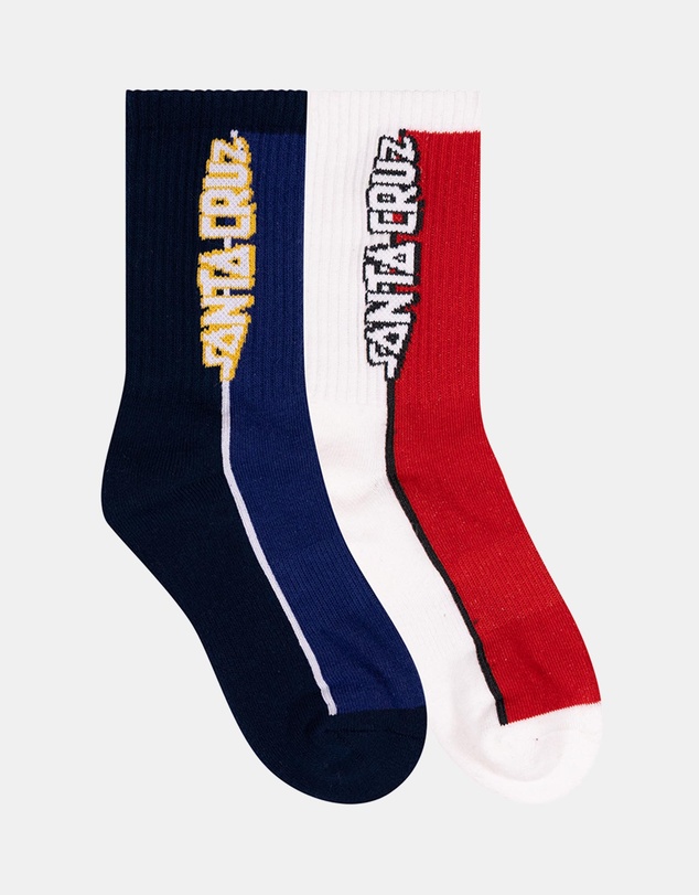 Santa Cruz - 2-Pack Fisheye Strip Crew Socks - Teens