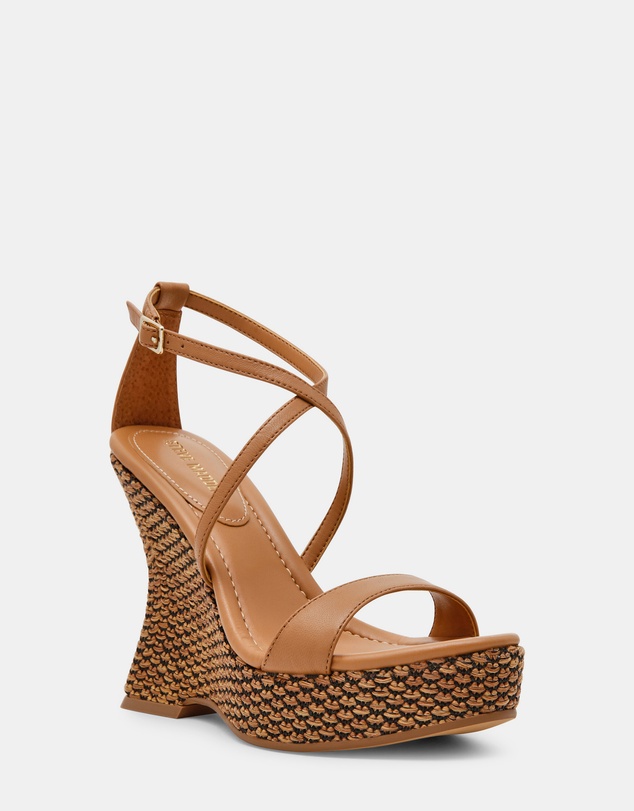 Steve Madden - Caliana Tan Multi Wedge Heels