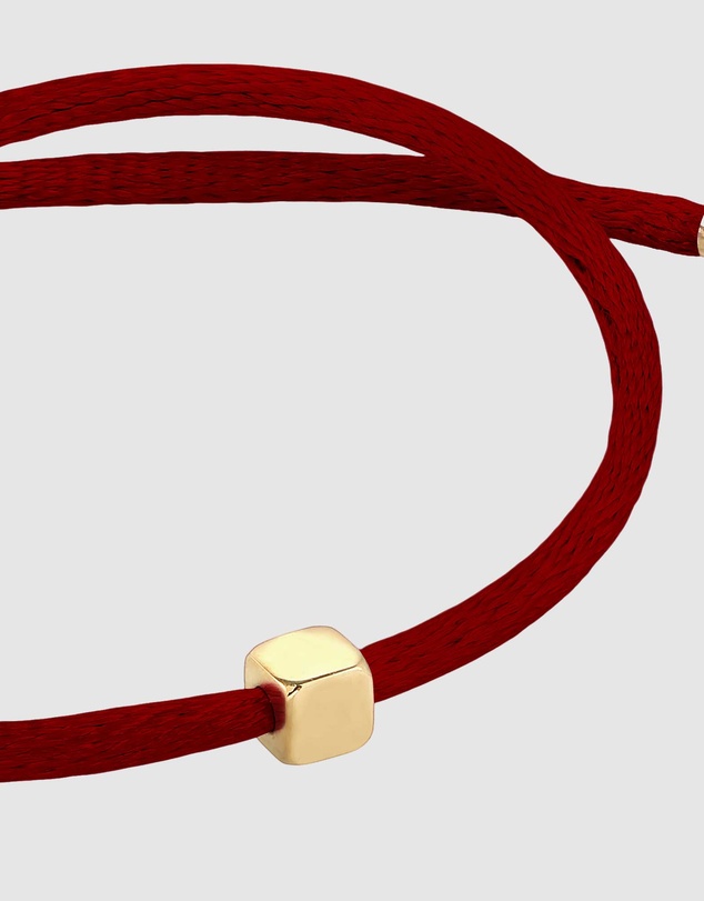 Elli Jewelry - Heart Charm Red Satin Bracelet