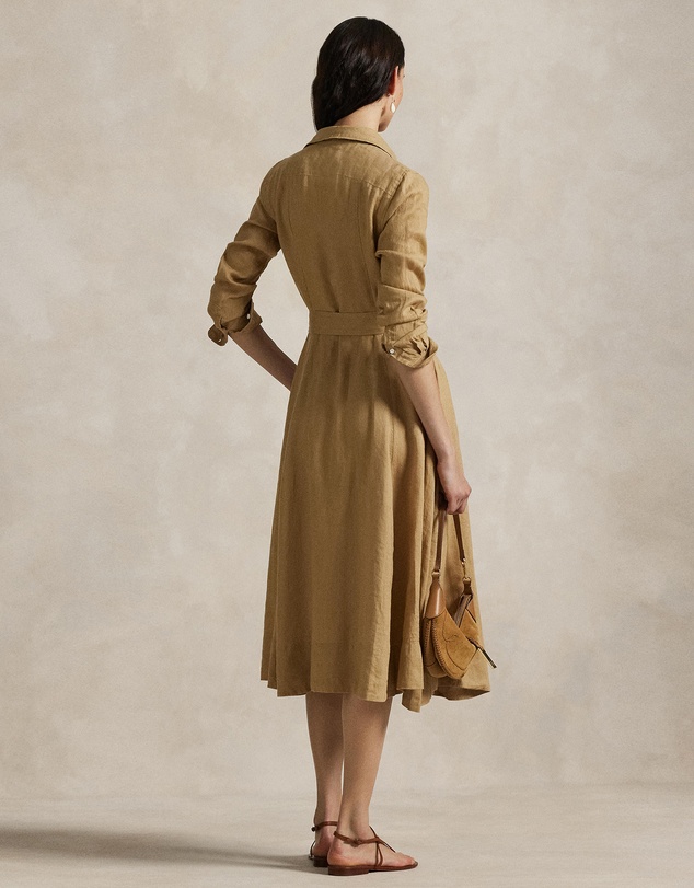 Polo Ralph Lauren - Belted Linen A-Line Shirtdress
