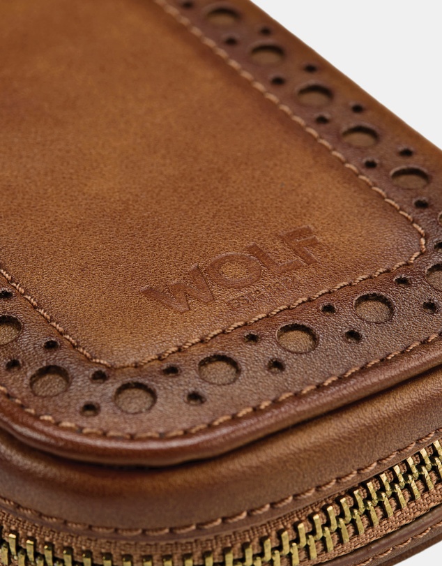 Wolf - WOLF Brogue Double Watch Zip Pouch