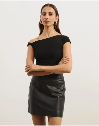 Atmos&Here - Freya Mesh Off Shoulder Twist Top
