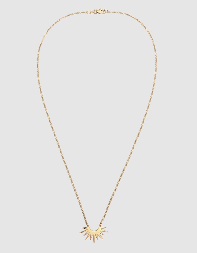 Elli Jewelry - Necklace Sun Pendant 925 Sterling Silver Gold-Plated