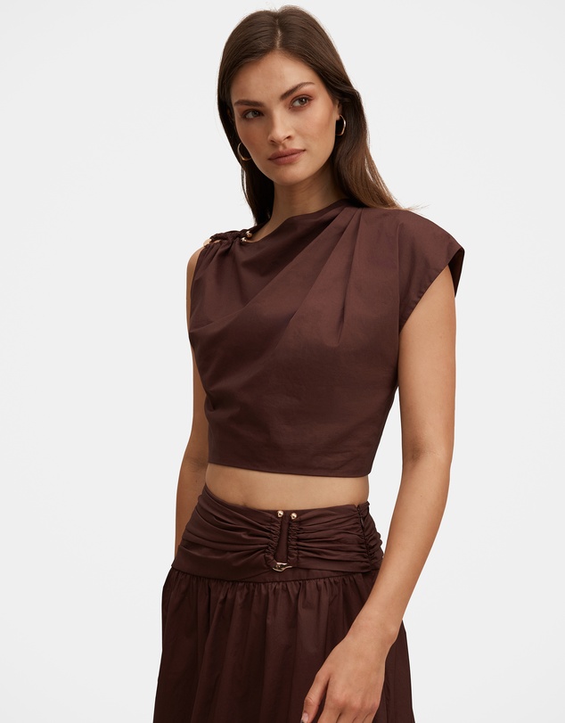 Forever New - Dottie Draped Hardware Top