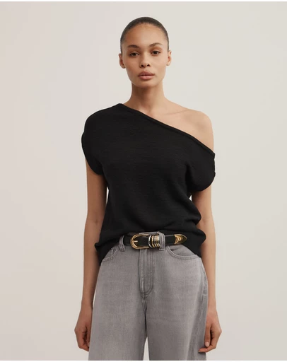 Witchery - Asymmetric Short Sleeve Slouch Knit