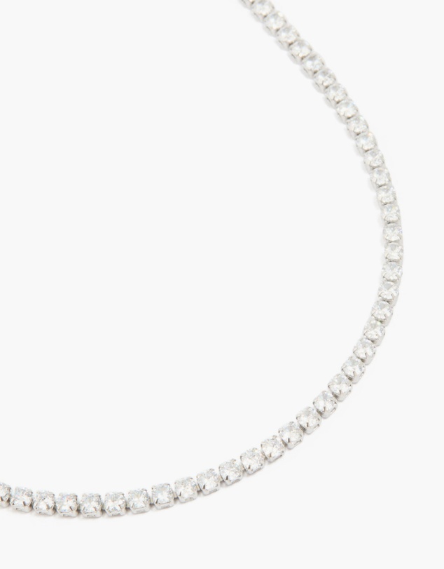 Lovisa - Waterproof Stainless Steel Cubic Zirconia Classic Tennis Necklace