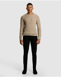 yd. - Jayce Crew Neck Textured Knit Jumper