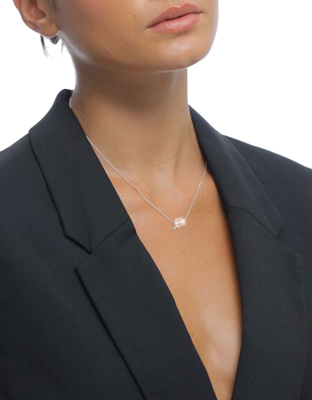 Elli Jewelry - Rock Crystal Sphere Pendant Necklace in 925 Silver