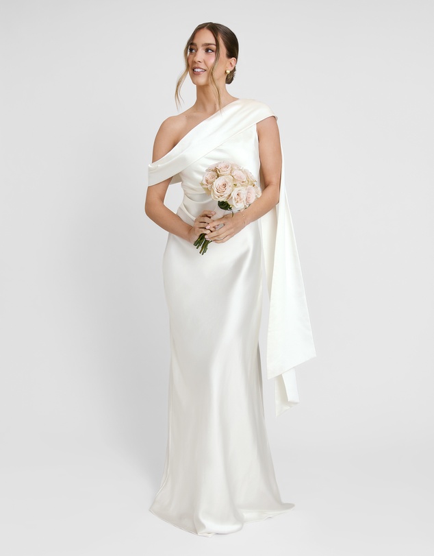 Six Stories - Drape One Shoulder Bridesmaid Dress