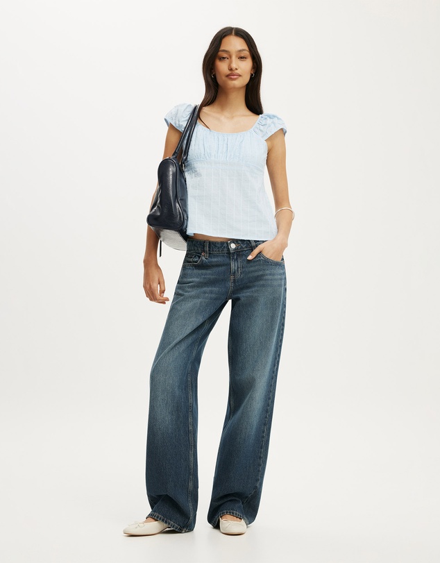 Cotton On - Tie Back Babydoll Top