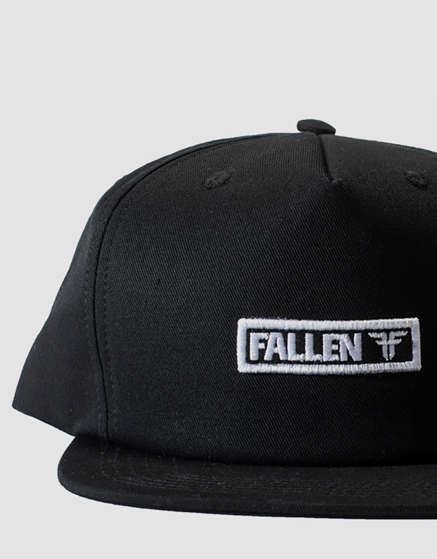 Fallen Footwear - Fallen Footwear Bar Logo Hat Flat Visor 3D EVA Embroidery - Black