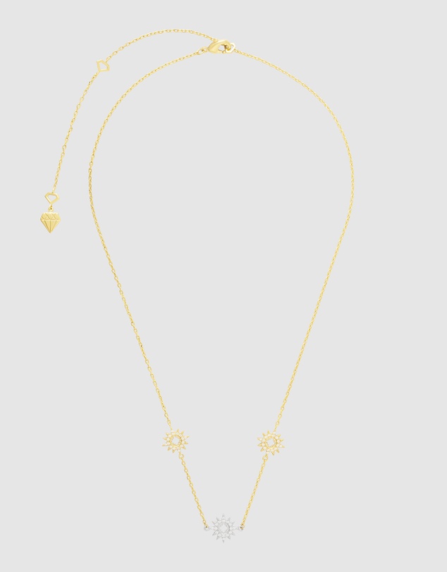 Wanderlust + Co - Sunlit Trio Gold Necklace