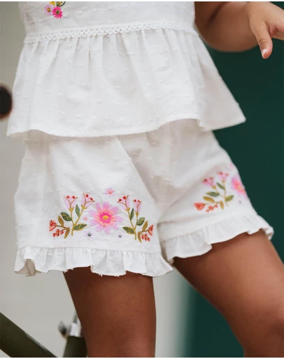 Fox & Finch - Embroidered Shorts - Kids