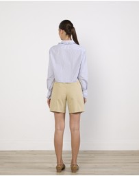 Cirkular - Pre-Loved - Celine Striped Crop Shirt