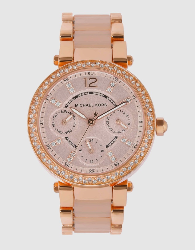 Michael Kors - Mini Parker Rose Gold-Tone Chronograph Watch
