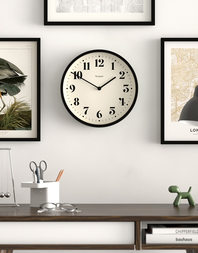Newgate - Newgate Number Four Wall Clock Matte Black