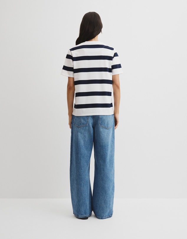 Country Road - Australian Cotton Stripe Heritage Embroidered T-shirt