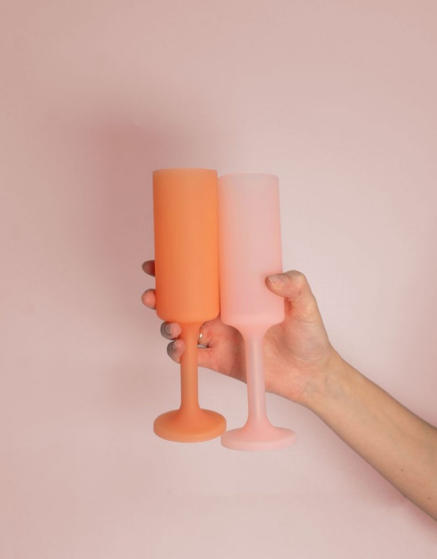 porter green - seff | silicone unbreakable champagne flutes