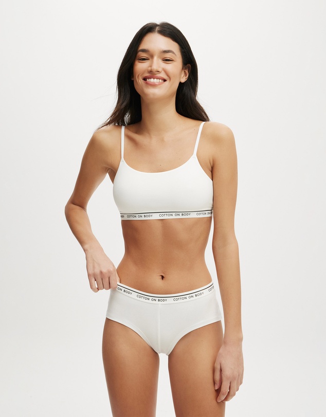 Cotton On Body - Branded Cotton Scoop Bralette