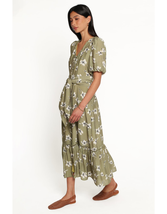 Petal & Pup - Hera Maxi Dress - Green Floral