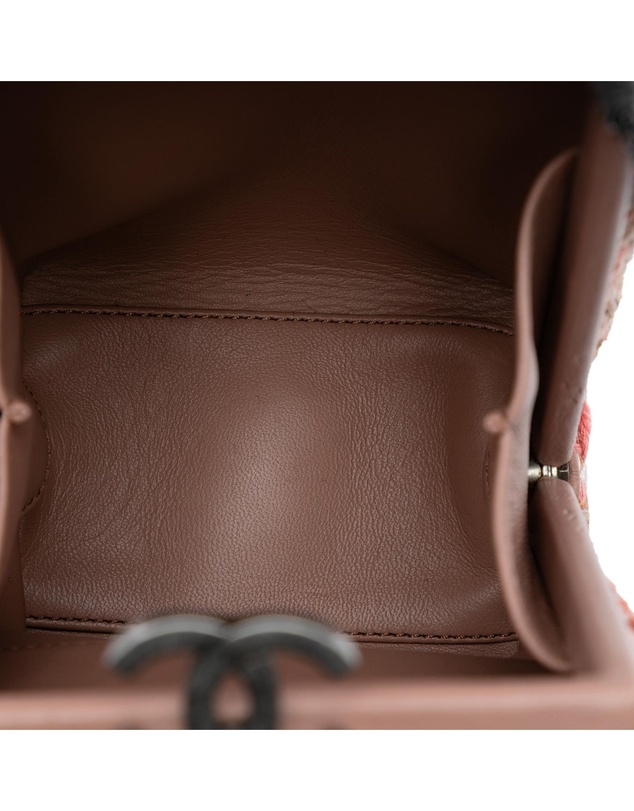 Pre-Loved by Azura Reborn - Pre-Loved CC Tweed Chain Vertical Box Crossbody