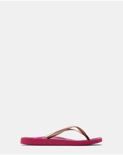 Vionic - Noosa Print Toe Post Sandal - Berry Tiger Bronze