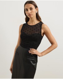 Atmos&Here - Aria Polka Dot Sheer Tank Top