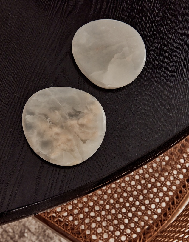 Black Blaze - Stone Coaster Set