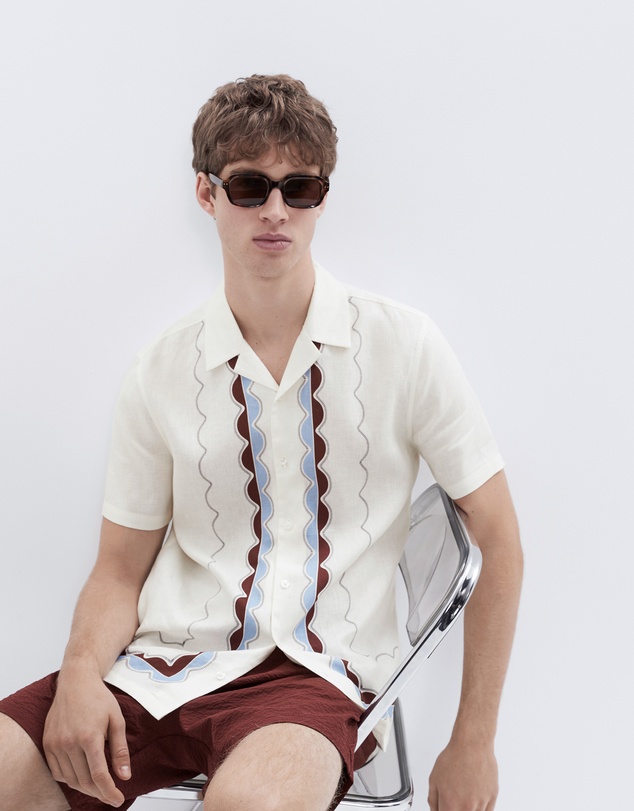 UNISON - Wavy Border Regular Fit Shirt