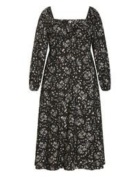 City Chic - Abbigail Long Sleeve Print Maxi Dress