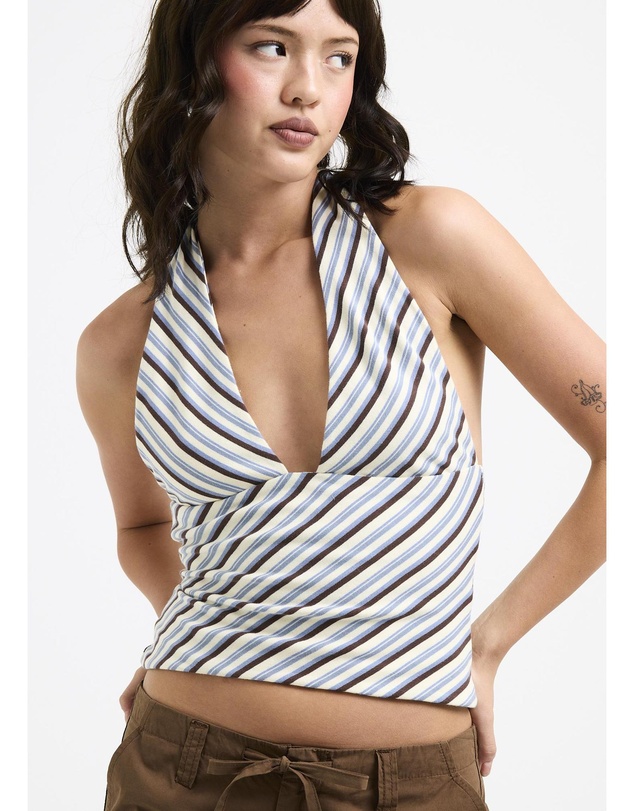 Insight - Danni Stripe Halter Top