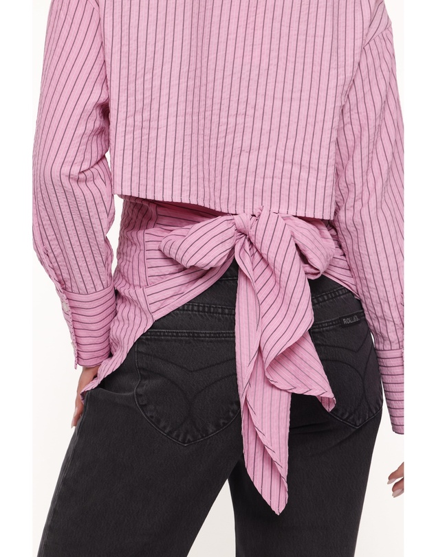 Petal & Pup - Fawna Tie Back Shirt - Pink Stripe