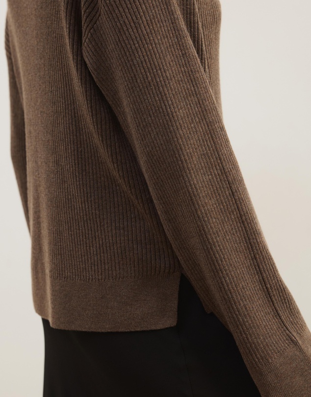 Atmos&Here - Eden Rib Collar Knit