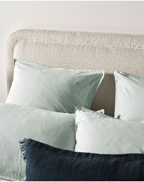 Aura Home - Evie Stonewash Organic Cotton European Pillowcase