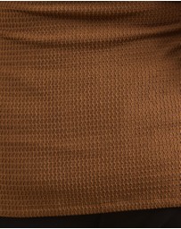 Atmos&Here Curvy - Textured Cut Sew One Shoulder Top With Waist Tie Detail